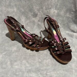 Madden Girl Brown Strappy platform Heeled Sandals